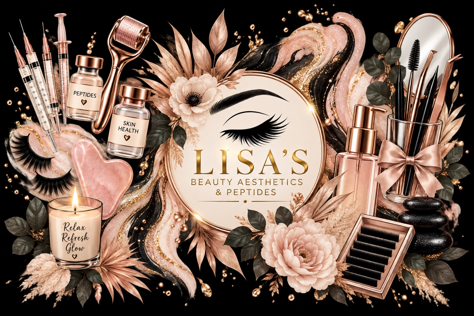 Lisa’s Beauty Aesthetics and Peptides brand artwork