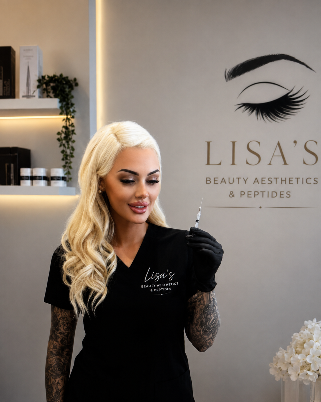 Lisa in her beauty room