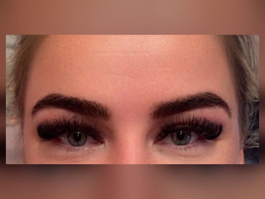Finished brow and lash result